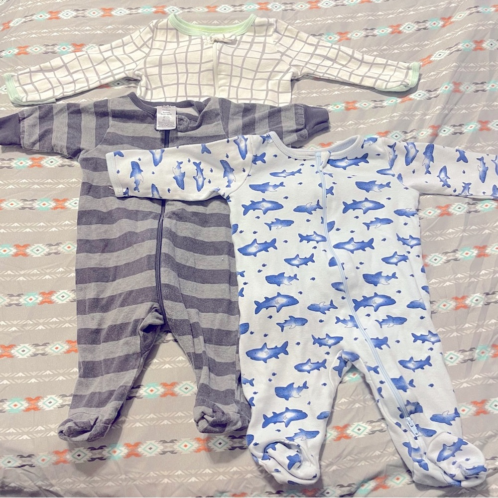 Different brand footed onesies Sold together